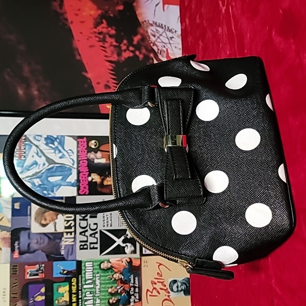 Polka Dot Bowler Stlye Purse